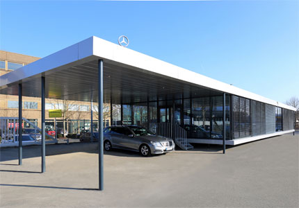 Pavillonbau Autohaus