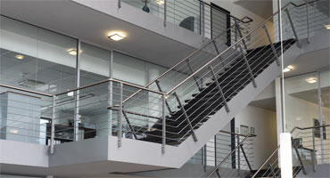 Treppe Geländer Edelstahl